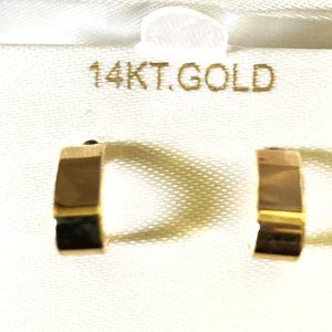 14k PETITE YELLOW GOLD EARRINGS(NEB)